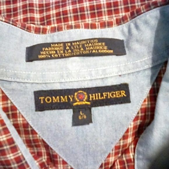 TOMMY HILFIGER Lion Crest Button Down Shirt LG - Picture 3 of 5